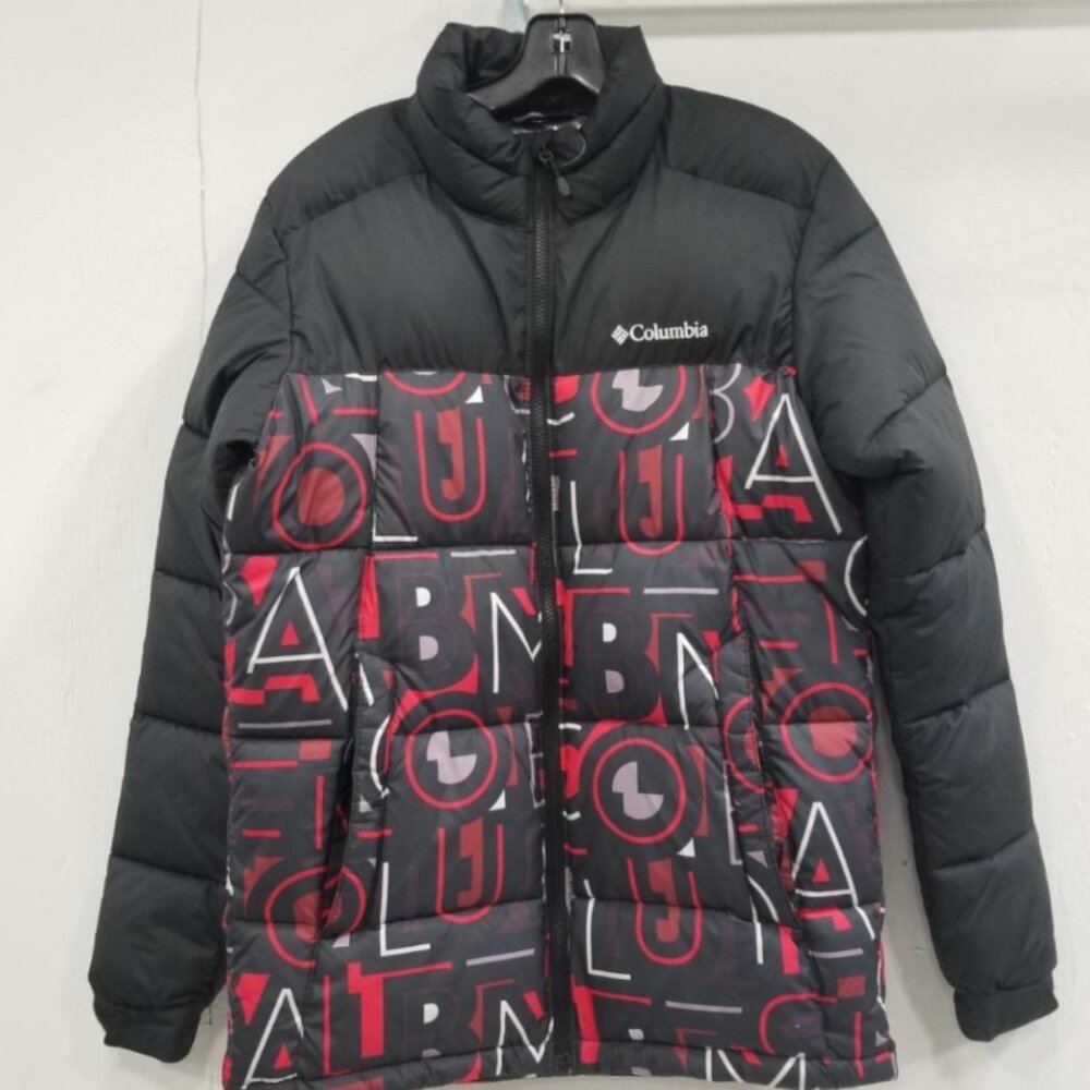 Mens Small Columbia Pike Lake Puffer Jacket Red / Black